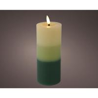 LED kaars vlamefffect Verloop 15cm groen - thumbnail