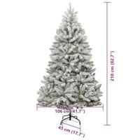 Kunstkerstboom met 300 LED Groen en Wit 210 cm PVC en Metaal - thumbnail
