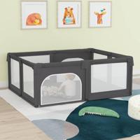 Babybox met 2 deuren oxford stof donkergrijs - thumbnail