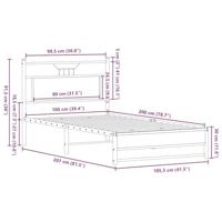 Bedframe zonder matras hout sonoma eikenkleurig 100x200 cm - thumbnail