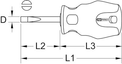 KS Tools 159.1001 Platte schroevendraaier DIN 5265