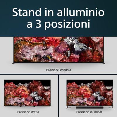 Sony XR-85X95L 2,16 m (85") 4K Ultra HD Smart TV Wifi Zwart, Zilver