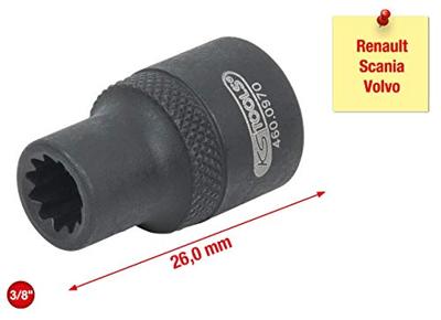 KS Tools 460.0970 Remklauwsteun voor Renault/Scania/Volvo, 11-kant