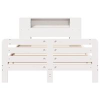 Bedframe zonder matras massief grenenhout wit 135x190 cm - thumbnail