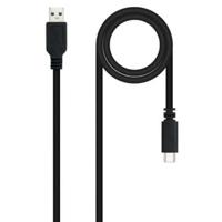NANOCABLE 10.01.2101-L150 Kabel USB 2.0 3A, type USB-C/M-A/M, Zwart, 1,5 m - thumbnail