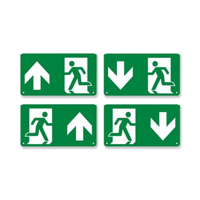 Vluchtwegsticker set voor Tumu noodverlichting - Richtingen boven/onder/links/rechts