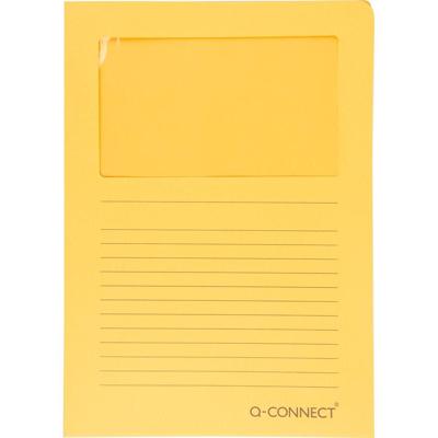 Q-CONNECT L-map met venster, 120 g/m², A4, pak van 100 stuks, oranje