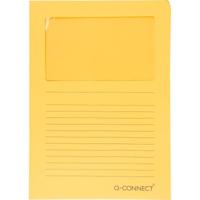 Q-CONNECT L-map met venster, 120 g/m², A4, pak van 100 stuks, oranje - thumbnail