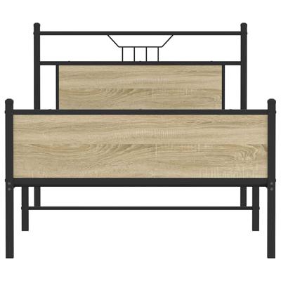 Bedframe zonder matras 107x203cm spaanplaat sonoma eikenkleurig - thumbnail