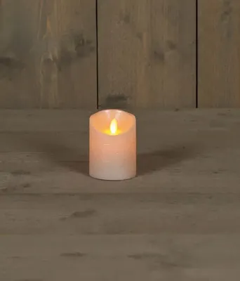 Kaars Parel Wax Rustiek Bewegende Vlam 7,5X10Cm 3Xaaa/Timer Anna's Collection - Annas collection