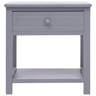 VidaXL Nachtkastje 40x29x42 cm paulowniahout grijs