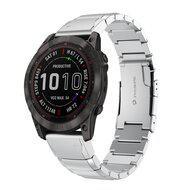 Stainless steel schakelband - Zilver - Garmin Fenix 7X / 6X / 5X - thumbnail