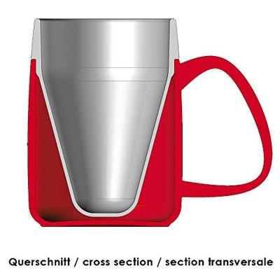 Ornamin conische beker met conische binnenbeker rood met drinktuit 4 mm inhoud 160ml Ornamin conische beker met conische binnenbeker rood met drinktuit 4 mm inhoud 160ml