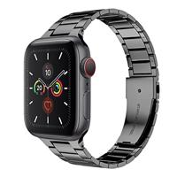 By Qubix - Stalen schakelband - Space Grey - Compatible met Apple watch 38mm / 40mm / 41mm / 42mm - Compatible Apple watch bandjes - thumbnail