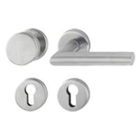 Hoppe deurbeslag kruk/knop - incl. pc-rozetten - Amsterdam - deurdikte 37/42mm - RVS - thumbnail