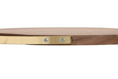 Snijplank Home ESPRIT Gouden Natuurlijk Metaal Acacia 32,3 x 31,3 x 1,4 cm