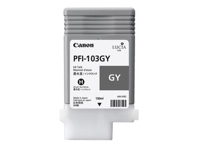 Canon PFI-103GY Pigment Gray Ink Cartridge 130 ml for imagePROGRAF IPF6100 Origineel Grijs 1 stuk(s) Canon PFI-103GY Pigment Gray Ink Cartridge 130 ml for imagePROGRAF IPF6100 Origineel Grijs 1 stuk(s)