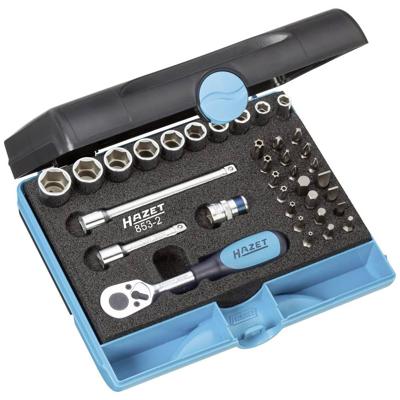 HAZET Dopsleutelset 853-2 - 35-delig - 3 - 14 - PH1 - PH3 - PZ1 - PZ3 - T10H - T40H