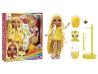 Rainbow High Fashion pop met slijmset en huisdier - Sunny (geel) - 28 cm glitterpop met slijmset en huisdier - thumbnail