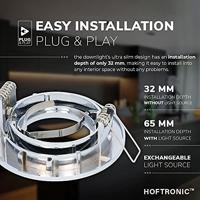 Set van 6 Maya LED inbouwspots - 4 Watt 345 lumen - 2700K Warm wit - GU10 - Dimbaar - Rond - Kantelbaar - IP20 voor binnen - Chroom - thumbnail