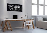 Sigel SI-GL270 Glasmagneetbord Artverum 910x460x15mm Wereldkaart - thumbnail