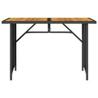 2-delige Tuinset met kussens poly rattan zwart - thumbnail