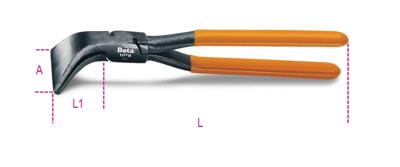 Beta Plaatbuigtang, 45° gebogen model PVC handgreep 1078 280 - 010780026