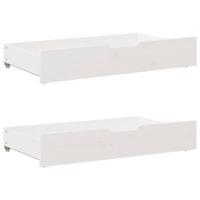 Bedframe met lades massief grenenhout wit 180x200 cm - thumbnail