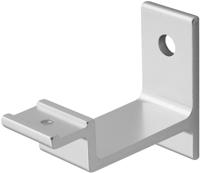 Hermeta 3541-01 leuninghouder vlak met gat naturel - thumbnail