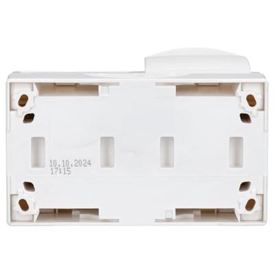 Busch-Jaeger 20/2 EW-54 Ocean (opbouw) Wandcontactdoos dubbel spatwaterdicht Wit