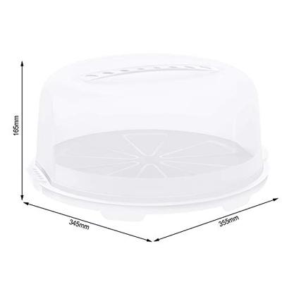 Rotho fresh taartdoos 35.5x16.5 cm wit/transparant