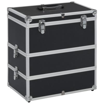 Make-up koffer 37x24x40 cm aluminium zwart Make-up koffer 37x24x40 cm aluminium zwart