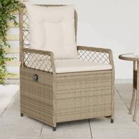 Tuinstoelen 2 st verstelbaar poly rattan beige - thumbnail