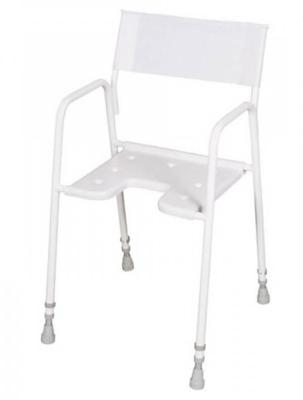 Douchestoel met nylon rug