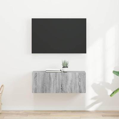 TV Wandkast 2 pcs Grijs Sonoma 60 x 31 x 29.5 cm Bewerkt hout