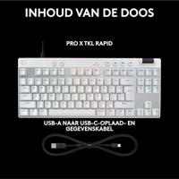 Logitech G Pro X TKL Rapid toetsenbord Wit - Analog Magnetic - thumbnail