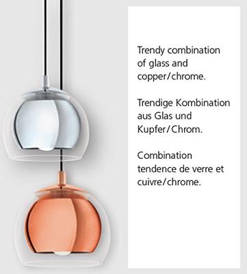 Eglo HanglampRocamar 3-lichts koperbruin - 94591