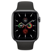 Apple Watch Series 5 44mm Space Gray Aluminium Zwarte Sportband - thumbnail