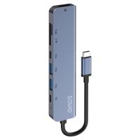 Savio AK-82 interface hub USB Type-C 5000 Mbit/s Zwart - thumbnail