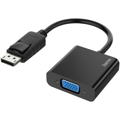 Hama Video-adapter, DisplayPort-stekker - VGA-aansluiting, Full-HD 1080p Kabel Zwart Hama Video-adapter, DisplayPort-stekker - VGA-aansluiting, Full-HD 1080p Kabel Zwart