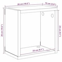 Wandplank met plank Wandgemonteerd Artisan Eiken Bewerkt hout - thumbnail