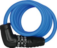 Abus spiraal kabelslot 150cm blauw - cijferslot - thumbnail