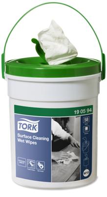 Reinigingsdoek Tork W15 Premium emmer 1-laags 58 vel wit 190594
