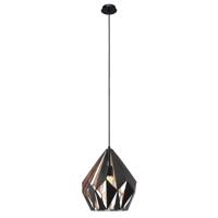 Eglo HanglampCarlton 1 31cm zwart met koper - 49254 - thumbnail