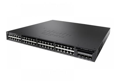 Cisco Catalyst 3650-48FS-S Netwerkschakelaar, 48 GbE PoE+ poorten, 4 1G uplinks, 1025WAC voeding, 1 HE, IP-basis functionaliteit, uitgebreide beperkte levenslange garantie (WS-C3650-48FS-S)
