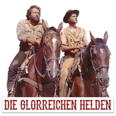 Bud Spencer & Terence Hill 3D Tin Sign Die glorreichen Helden 45 x 45 cm