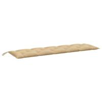 Tuinbankkussens 2 st 180x50x7 cm stof gemleerd beige - thumbnail