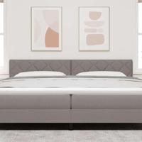 Hoofdbord met LED -striplichten Verstelbaar Taupe 200 cm Stof - thumbnail