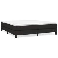 Boxspring met matras stof zwart 180x200 cm - thumbnail