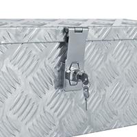 VidaXL Aluminium kist 48,5x14x20 cm zilverkleurig - thumbnail